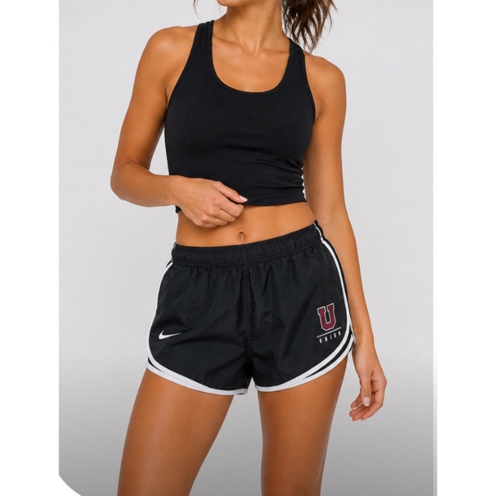 Nike Dri-FIT Womens Black Union Running Shorts Elastic Waist Size M Athletic